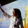 Michele Bachmann won first poll of Republican contest for 2012 presidential race.