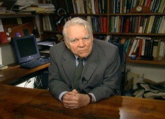 Criticized or praised, Andy Rooney, remains a living legend. The walnut table was made by himself.