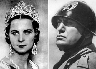 Queen Marie-José and Benito Mussolini