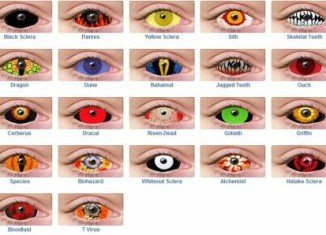Halloween contact lenses are available in varied colors and designs.