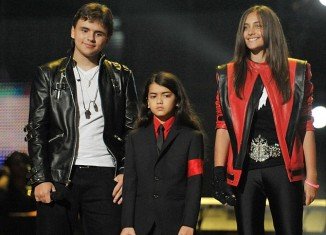 Prince Michael, Blanket and Paris took to the stage dressed in outfits reflecting Michael Jackson's career at the Michael Forever Tribute Concert at the Millennium Stadium in Cardiff