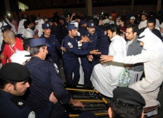 Hundreds of people were protesting outside the Kuwaiti Parliament, when dozens of them stormed the building