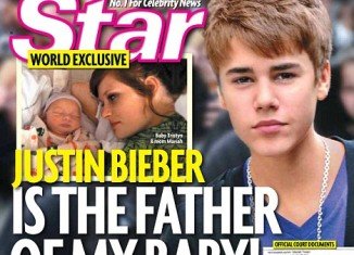 Mariah Yeater is pictured on the cover of U.S. magazine Star with his alleged son, Tristyn Anthony Markhouse Yeater, who was born on July 6