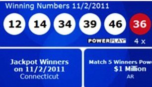 The jackpot was the largest ever won in Connecticut and the 12th biggest in Powerball history