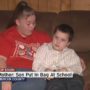 Sandra Baker found her 9-year-old autistic son stuffed in a bag by school workers