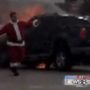 Santa Claus saved a man from his burning truck in Texas