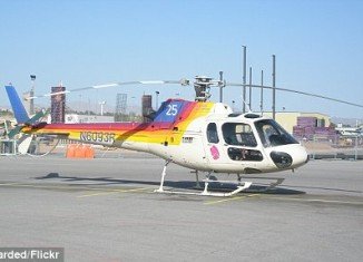 The tour helicopter that crashed in Las Vegas was an Aerospatiale AS350, which can hold up to six passengers and are often used for air tours