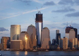 New pictures of The One World Trade Center show its frame stands at 90 storeys high, with 20 more yet to be completed