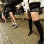 No Pants Subway Ride 2012: people stripped to their underwear as part of a worldwide joke