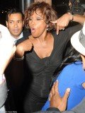 According to TMZ, Whitney Houston was seen with a large group of friends at the hotel bar on the eve of her death