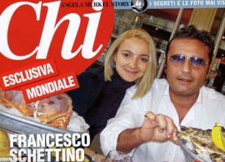 Although Domnica Cemortan says Francesco Schettino barely noticed her at first, it is clear from a photograph taken of them in a restaurant on the Cote d’Azur on December 13, which was published in Italian magazine Chi, that she was already smitten
