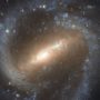 Barred spiral galaxy image captured by Hubble space telescope