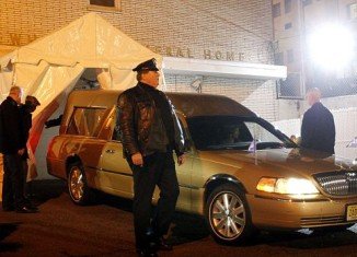 Whitney Houston’s body arrived at Whigham Funeral Home, in Newark, New Jersey