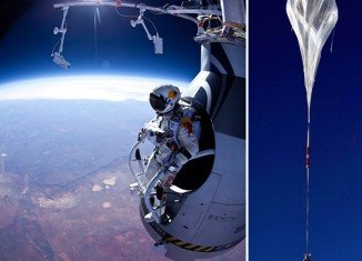 Austrian skydiving daredevil Felix Baumgartner is more than halfway toward his goal of setting a world record for the highest free-fall jump