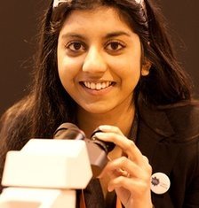 Kirtana Vallabhaneni, 17, beat 360 other entrants to be awarded the prize at The Big Bang Fair at Birmingham's NEC