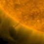 Unidentified planet-sized space object captured by NASA telescope as it refuels at the surface of the sun