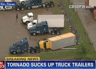 Dallas tornado tosses trucks across the skies as dangerous twister targets Texas