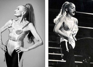 Daphne Selfe, the oldest world’s supermodel, agreed to pose as Madonna in her prime