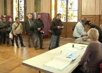 French turnout in the first round of the presidential election was more than 80 percent, one of the highest in the world