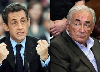 President Nicolas Sarkozy has rejected claims by Dominique Strauss-Kahn that his party was behind former IMF chief's downfall