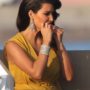 Kim Kardashian flosses her teeth at amfAR Gala Against AIDS in Cannes