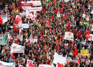 Labor demonstrations marking May Day are taking place across the world, with the main focus on Europe