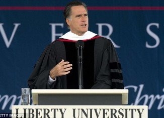 Mitt Romney told the Liberty University commencement that marriage is an “enduring” institution that's reserved for one man and one woman