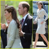 Kate Middleton was once again sporting the $296 LK Bennett nude shoes on Saturday, when she attended the wedding of Prince William’s cousin, Emily McCorquodale, Princess Diana’s niece