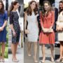 Kate Middleton wears the same LK Bennett nude shoes at each event