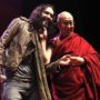 Dalai Lama pulls Russell Brand’s beard while is introduced at a youth event in Manchester