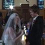Bride sings ballad to her groom as walking down the aisle