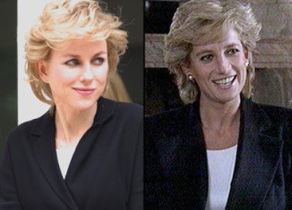 Film company Ecosse has released the first image of Naomi Watts playing Diana, Princess of Wales
