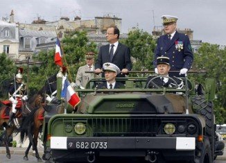 French President Francois Hollande celebrated his first-ever National Day