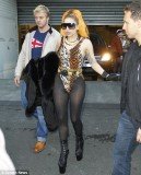 Lady Gaga stepped out in a tiger-print leotard to celebrate the Fourth of July in Melbourne during her Australian tour