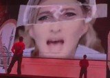 Madonna has spoken about an image used during her current MDNA tour which showed a swastika imposed onto the face of French politician Marine Le Pen