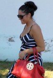 Myla Sinanaj stepped out showing off what appeared to be a baby bump on her way to meet friends at Five Guys burger joint