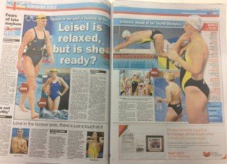 Swimmer Leisel Jones's physique was today targeted in the Melbourne Herald Sun, which suggested she may be out of shape as she prepares for her fourth Olympics