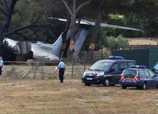 Three people have been killed in the south of France after an American private jet crashed on landing