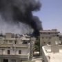 Large explosion in central Damascus close to a military compound
