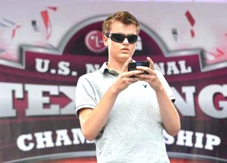 Austin Weirschke, 17, beat 10 other competitors at the sixth National Texting Championship held in New York