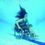 Underwater wheelchair prototype created by artist Sue Austin