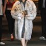 Lady Gaga arrives in Bulgaria wearing a real fur coat