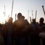 Police open fire at Lonmin Marikana platinum mine leaving at least 7 workers dead