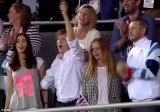 Stella McCartney enjoyed a family day out at Olympic Park with her father Sir Paul, his wife Nancy Shevell and her husband Alasdhair Willis
