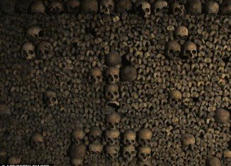 The Paris catacombs are a 200-mile network of old caves, tunnels and quarries and much of it is filled with the skulls and bones of the dead