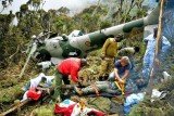 The wreckage of two Ugandan helicopters that went missing on Sunday has been found in a remote area of Kenya
