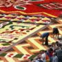 Brussels Flower Carpet 2012 in African designs on the Grand Place