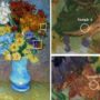 Van Gogh’s Flowers In A Blue Vase damaged by chemical compound