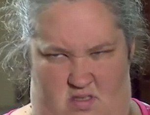 Honey Boo Boo's mother, June Shannon, showing off her Bingo face