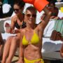 Jennie Garth post-split weight loss revealed in yellow bikini at Labor Day Celebration in Las Vegas